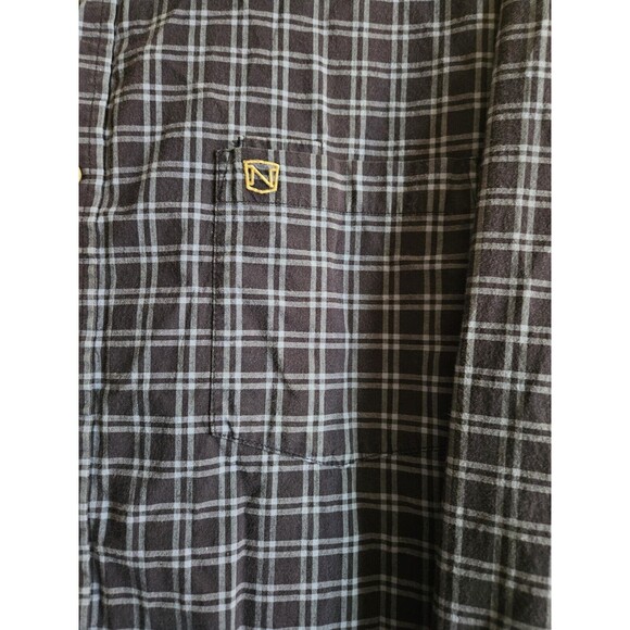 Noble Outfitters Shirt Men's XXL Blue Navy Plaid Long Sleeve Button Down - Picture 2 of 6